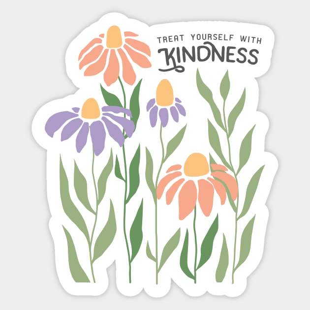 Danish Pastel kindness quote Sticker by Positively Petal Perfect 